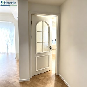 Simple Modern Aluminum Casement Door Smooth Surface Color Custom Sound Insulated Door