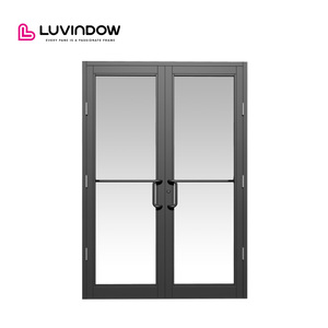 Commercial Double Glazed Modern Swing Aluminium Storefront Door