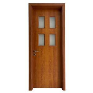 Real-best Pvc Foil Laminated Wpc Invisible Hidden Swing Doors Aluminum Frame