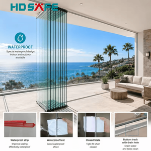 Modern Aluminum Folding Glass Door System