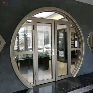 Fuson Wholesale Inventory American House Customized Shower Entry Narrow Frame Aluminum Interior Frosted Glass Bathroom Door