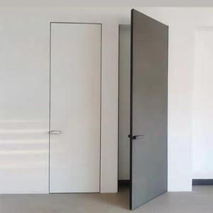 Modern Minimalist Invisible Aluminum Frame Interior Door Frameless Door Concealed Door