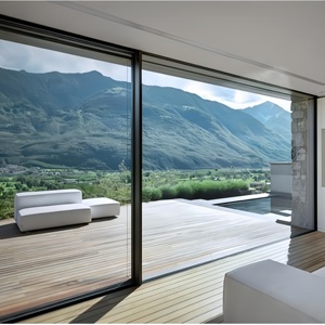Customized Modern Style Sliding Door For Home Villa Balcony Double Glazed Energy Efficient