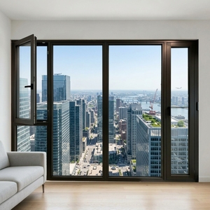 Modern Double Glazed Soundproof Aluminium Profile Casement windows French Energy Efficient Custom windows