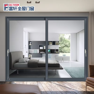 Fuson Narrow Frame Double Tempered Glass S Interior Aluminum Partition Doors Sliding Glass Door Slide Systems