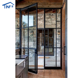 Aluminum Hinged Patio Doors European Standard Double Panels