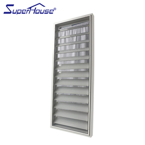 Aluminum Insulated Glass Sun Louver windows Louvre Window Factory Supply