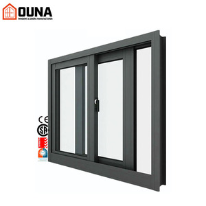 Windproof Double Glazed Aluminium Windows Hurricane Impact Proof