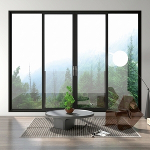 Modern American Style Waterproof Sliding Tempered Glass Doors