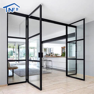 Modern Interior Aluminium Glass Arched French Door