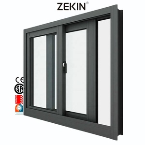 Energy Efficient NFRC AS2047 Tempered Glass Hurricane Certification Aluminum Window