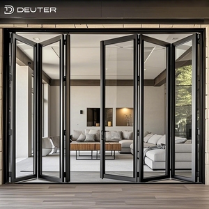 Panoramic Heavy-duty Exterior Aluminum Patio Glass Bifold Folding Door