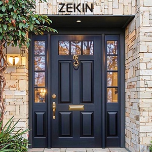 Customized America Standards Fire Prevention Aluminum Alloy Security Door Front Pivot Entry Doors Aluminum Entrance Door
