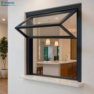 Commercial Double Glazing Aluminum Alloy Heat Insulation Bifold Windows