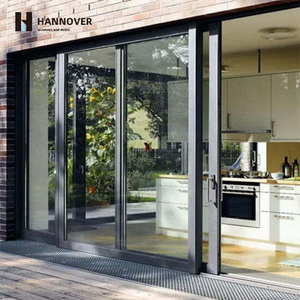 HANNOVER As2047 Australian Sliding Door Double Glazed Stacking Balcony Aluminum Sliding Door