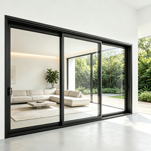 AS2047 Load-bearing Aluminium Alloy Profile And Double Glazed Tempered Glass Large Modern Sliding Doors