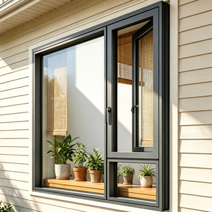 High Strength Villa Hotel House Waterproof and Soundproof Double Glazed Glass Aluminum Alloy Outward Opening Casement Windows