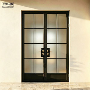Modern Light Luxury French Narrow Frame Double Entry Door