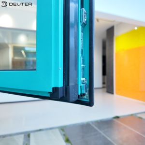 Zero-Sharp Edge Corner Aluminum Tilt & Turn Windows 2.0mm Flush Frame Triple Sealing Storm-Proof Housing