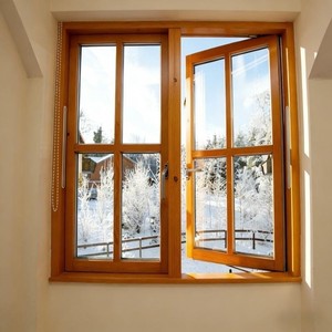 High Performance Aluminum Clad Wood Casement Wooden Window Frame Soundproof Insulated for Villa Exterior