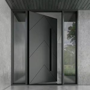 Modern Pivot Door Anti-Theft Minimalist Aluminum Finished Entry