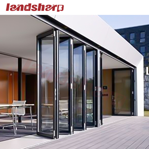 Exterior Front Residential Entry Accordion Aluminum Bifold Door