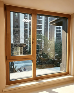 European High Energy Saving Triple Tempered Low-E Aluminum Wood Tilt Turn System