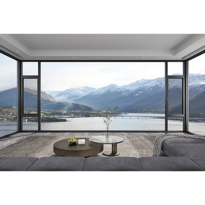 Custom-made Minimalist Swing Soundproof Insulated Thermal-break Aluminum Bay-window Door