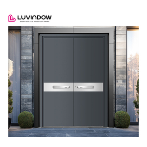 Commercial Fire Prevention Customized Security Minimalist Aluminum Entry Door