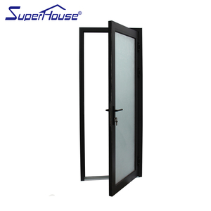Commercial Aluminum Storm Double Tempered Glass Swing Door