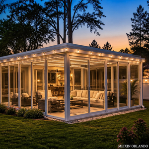 MEIXIN ORLANDO Modern Energy Efficient Sunroom Aluminum Frame Tempered Glass