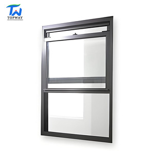 Topway High-Performance Best Price Glazed Sash Windows Aluminum Vertical Sliding Window Double-Hung & Single-Hung Windows