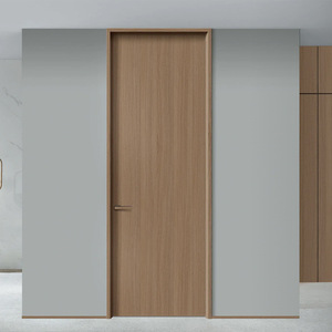 Customized Designer Aluminum Wood Grain Italia Style Waterproof Single Interior Internal Door