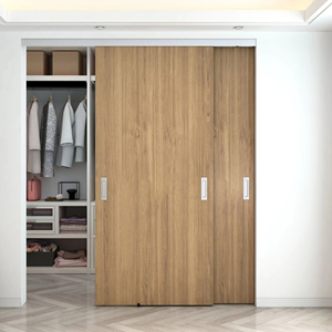 72 Inch Aluminum Track Interior Bypassing Sliding Wooden Door System