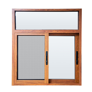 Aluminium Alloy Wood Grain Horizontal Opening Sliding Casement Windows