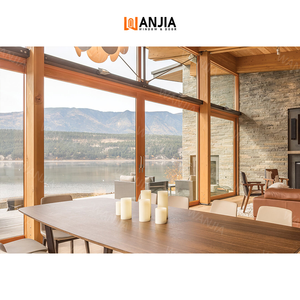 Patio Balcony Sliding Doors Double Glazing Aluminium Clad Wood Door