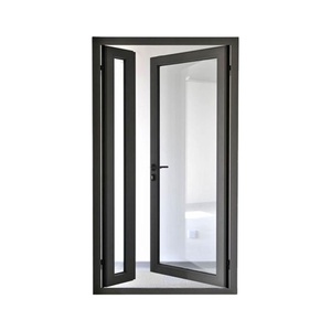 Metal Black White Double Glass French Casement Door