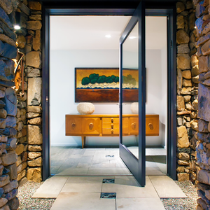 Florida Miami-Dade Approved NFRC North American Style Big Panel Tempered Glass Aluminium Pivot Door