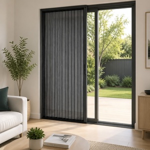 Retractable Screen Door With All Aluminum Structure, Invisible Mosquito Screen For Patio Sliding Doors