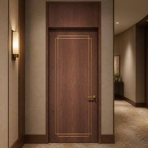 Custom Size Aluminum Wood Composite Fire Door Listed WH Certified IPX5 Waterproof