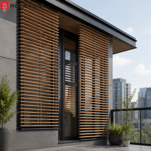 Rolansini Hurricane Impact Adjustable Ventilation Grill Outdoor Living Room Hand Crank Louver Aluminum Louvre Window Thermal