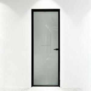 Frosted Glass Aluminum Bathroom Door