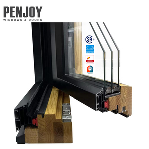 Penjoy Canada Standard Passive House Wood windows Customized Alu-wood Triple Glazed windows