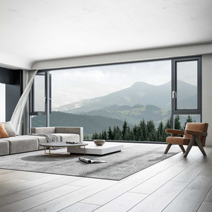 Thermal Break Casement Aluminum Windows 27A Double Glazed Glass Awning
