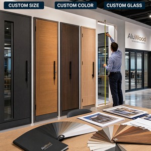 Aluminum Clad Wood Pivot Door