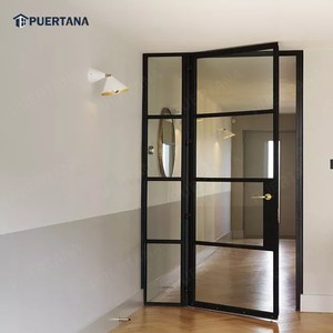 Exterior Piazza Industrial Style Crittall Steel Look Aluminum Glass French Door