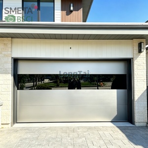 Aluminum Flat Garage Door Waterproof Windproof Energy Efficient