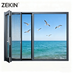 ZEKIN NFRC AS2047 Slim Frame Windows Modern Soundproof Hurricane Aluminum Alloy Triple Double Glazed Low-E Casement windows