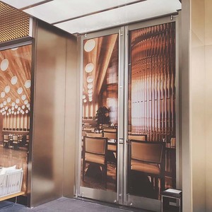 Exterior Entry Crittal Doors Aluminum Alloy Tempered Glass French Double Glass Doors Postmodern Design Patio Swing Casement Door