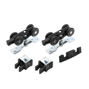 4-wheel Aluminum Alloy Wardrobe Sliding Door System with Nylon Wheels and Roller Modern Design for Garage Door & Bathroom